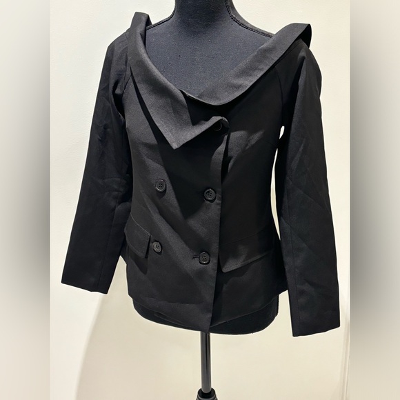 Superdown BLACK double breasted blazer top off the shoulder - Picture 2 of 5